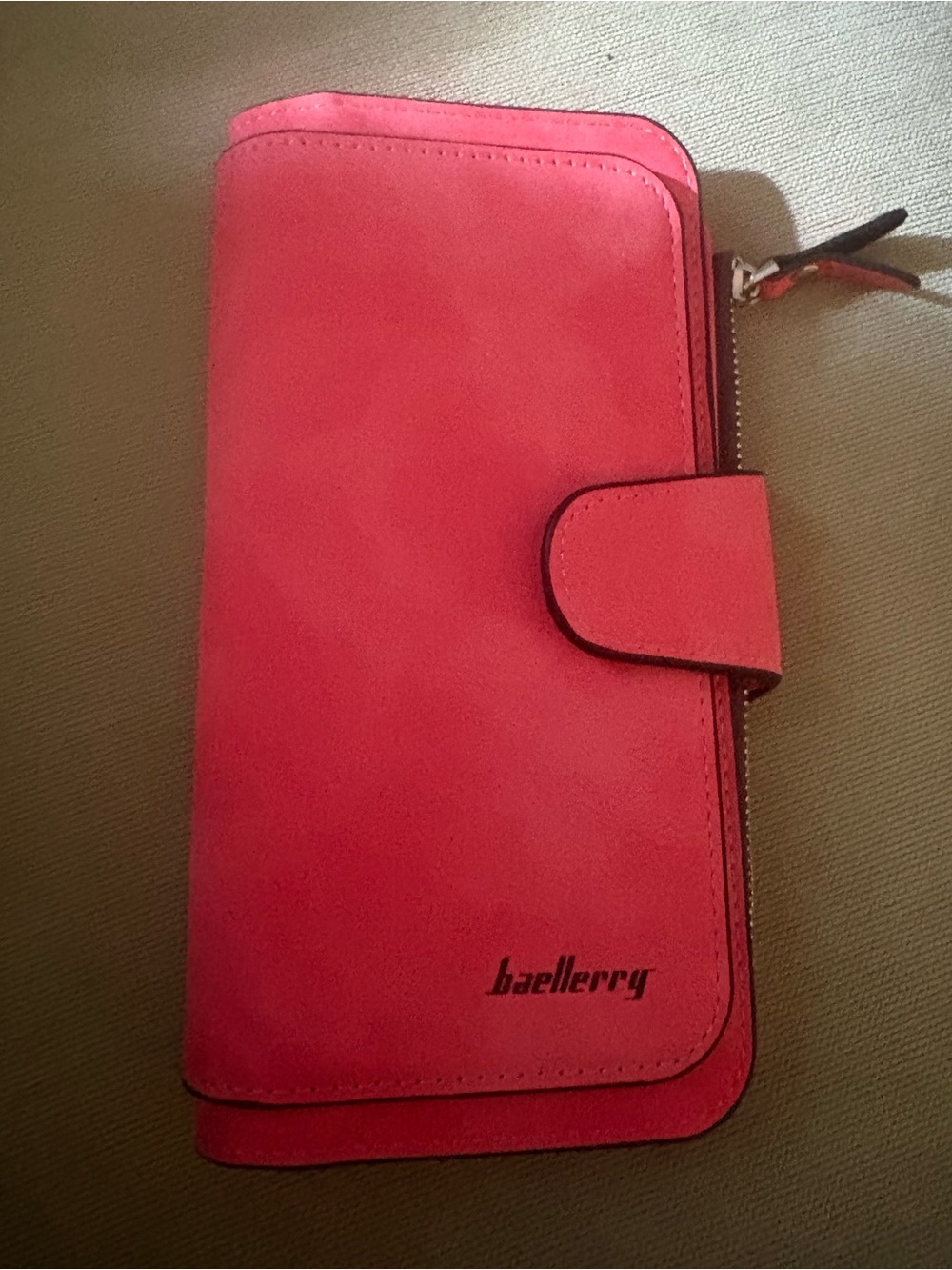 Women's Red Zip-Around Wallet Clutch